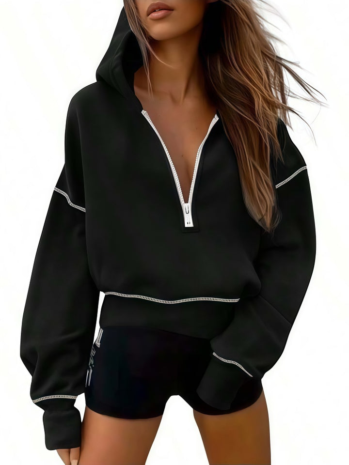 Contrast Stitch Long Sleeve Sweatshirt