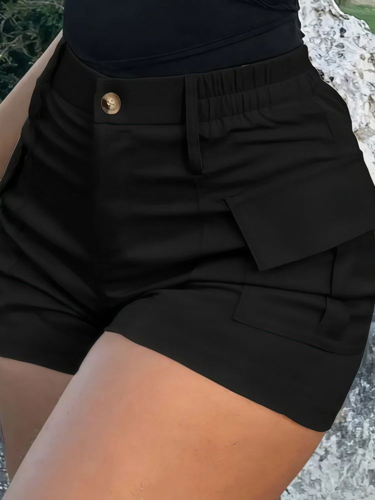 Twill Cotton Multi-Pocket Utility Shorts