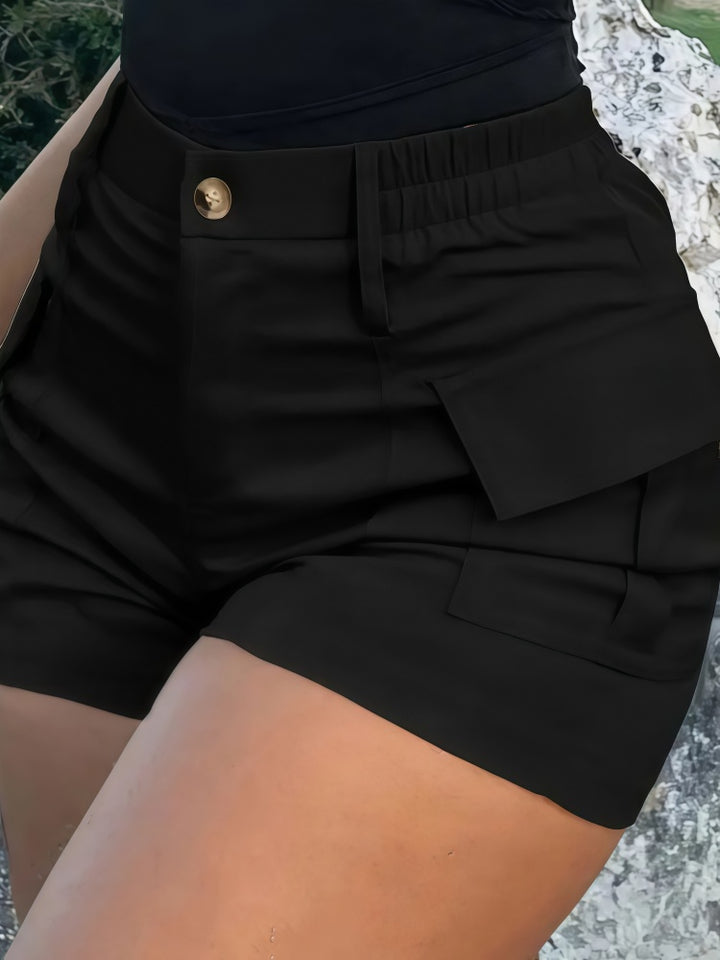 Twill Cotton Multi-Pocket Utility Shorts