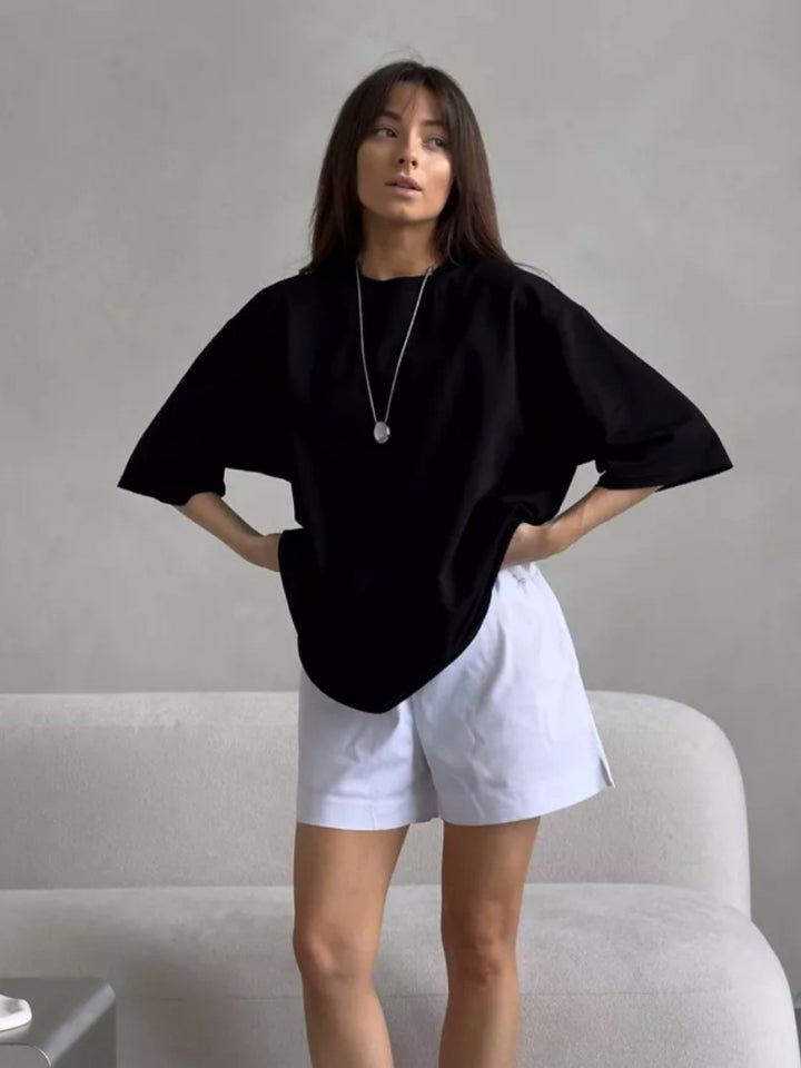 Oversized Half Sleeve Cotton T-Shirt