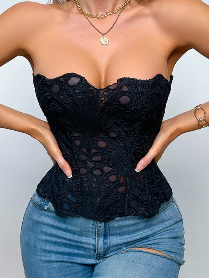 Lace Strapless Corset Top