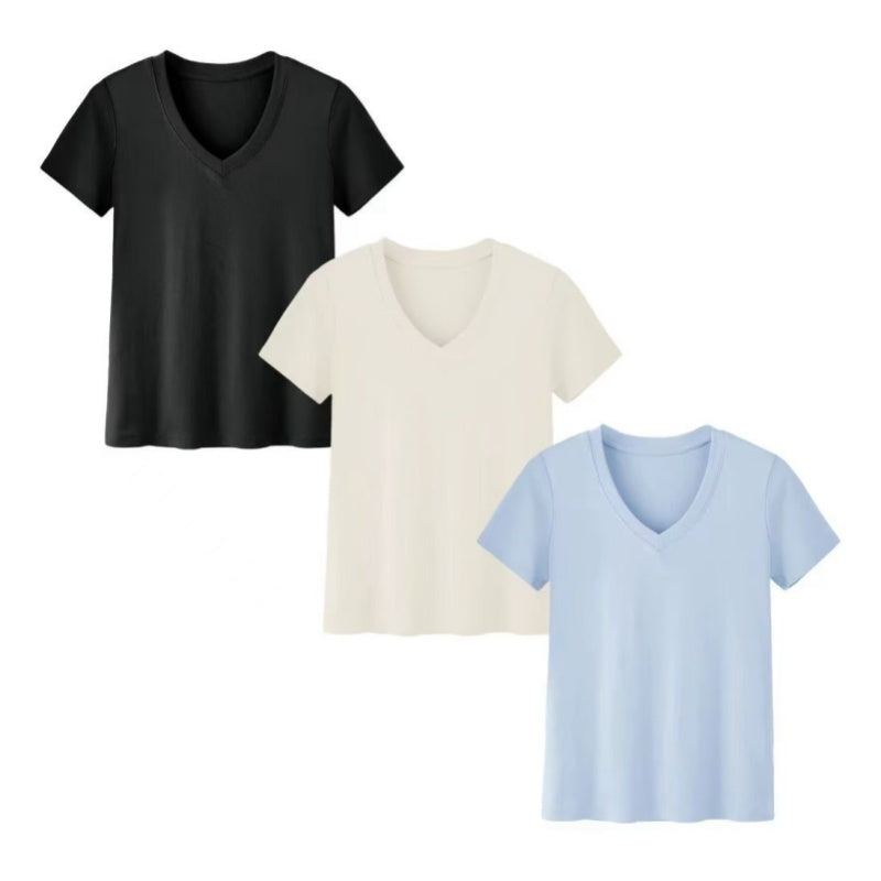 3-Pack V-Neck Short Sleeve T-Shirts