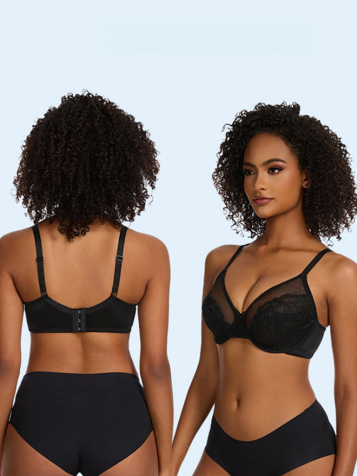 Sheer Lace Underwire Bra