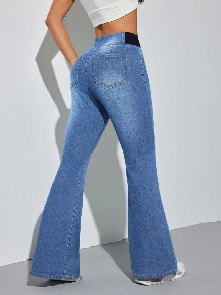 Stretchy Bootcut Denim Pants