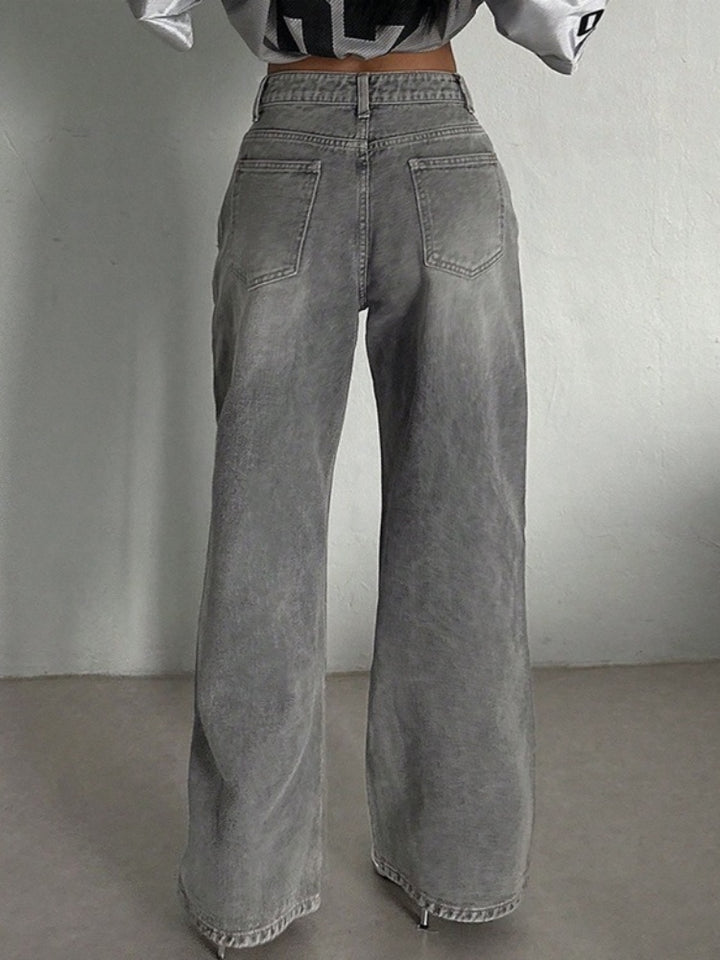 High Waisted Baggy Wide Leg Jeans