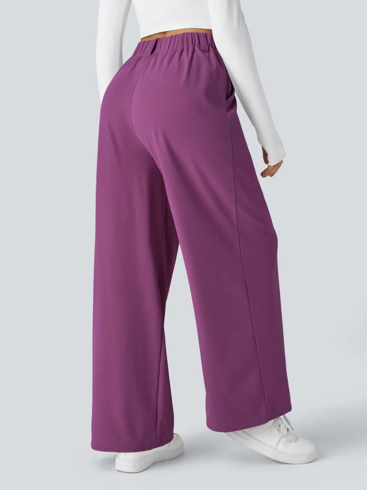 High Waisted Pleated Wide Leg Pants
