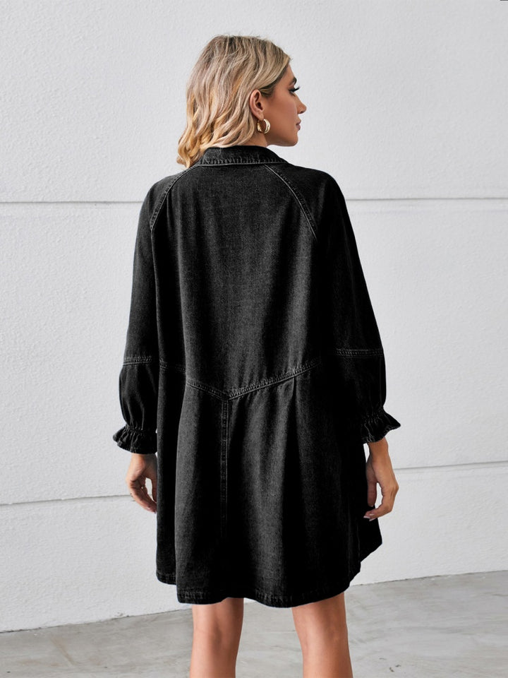 Oversized Denim Shirt Dress