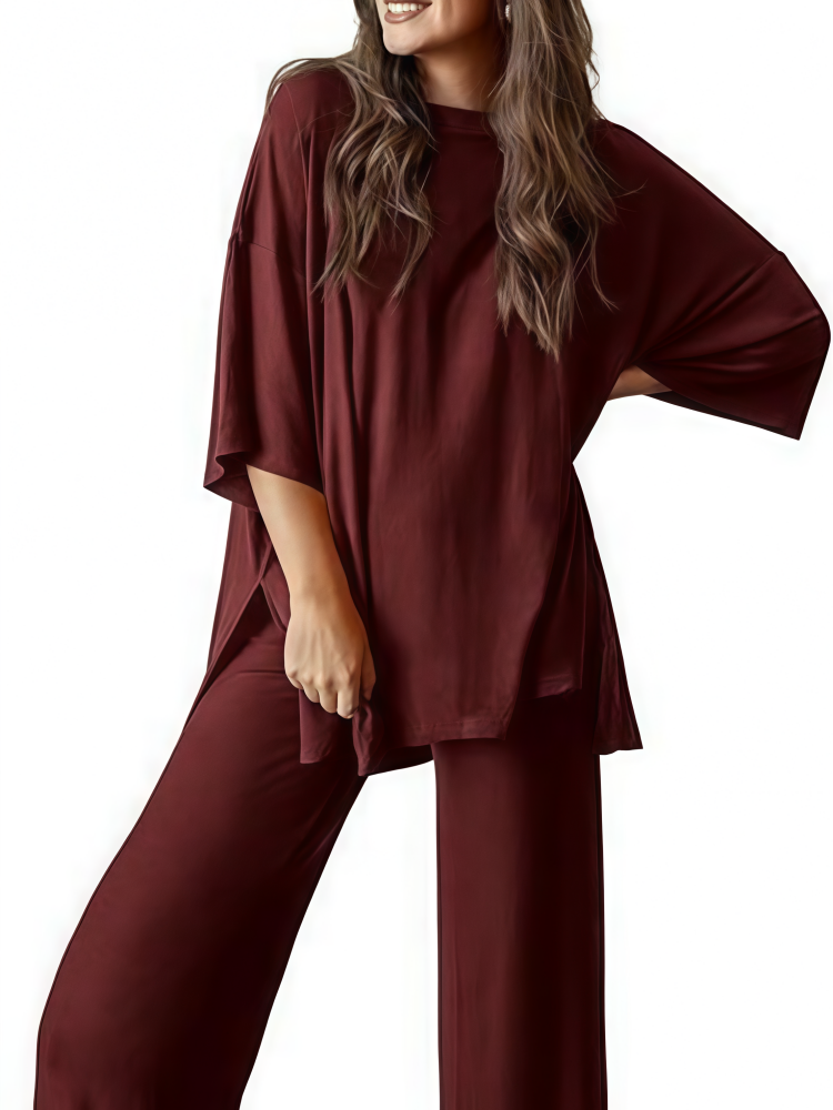 Oversized Split-Side Loungewear Set