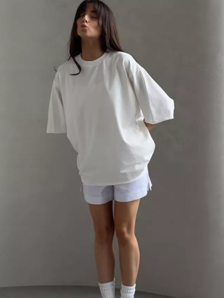 Oversized Half Sleeve Cotton T-Shirt