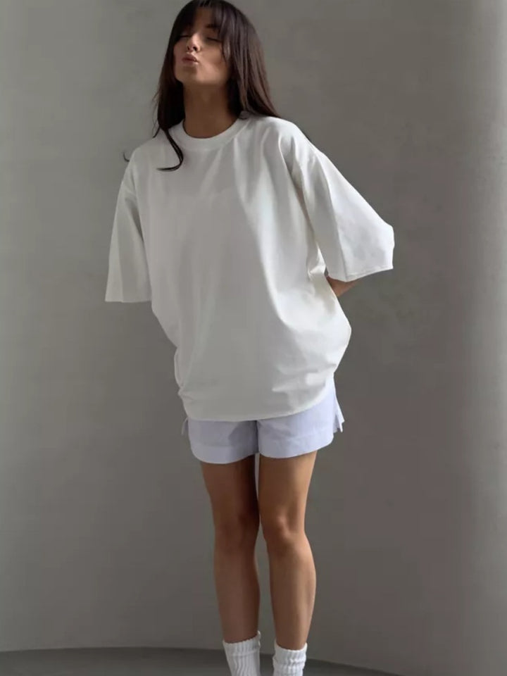 Oversized Half Sleeve Cotton T-Shirt