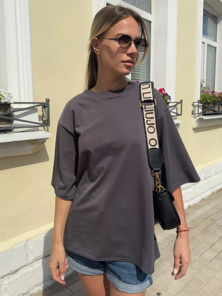Oversized Half Sleeve Cotton T-Shirt