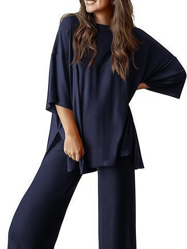 Oversized Split-Side Loungewear Set