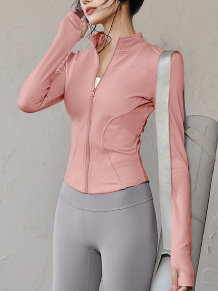 Fitted Zip-Up Athletic Jacket