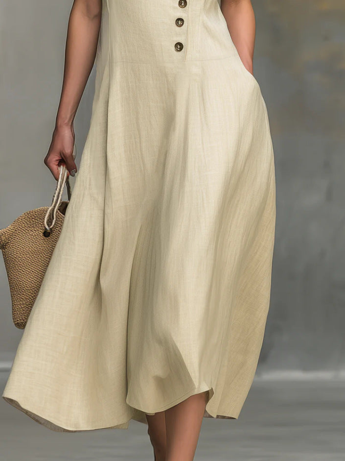 Casual collared button-down sleeveless women&