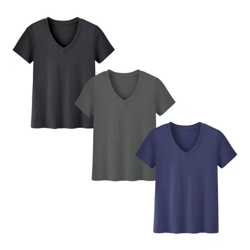 3-Pack V-Neck Short Sleeve T-Shirts
