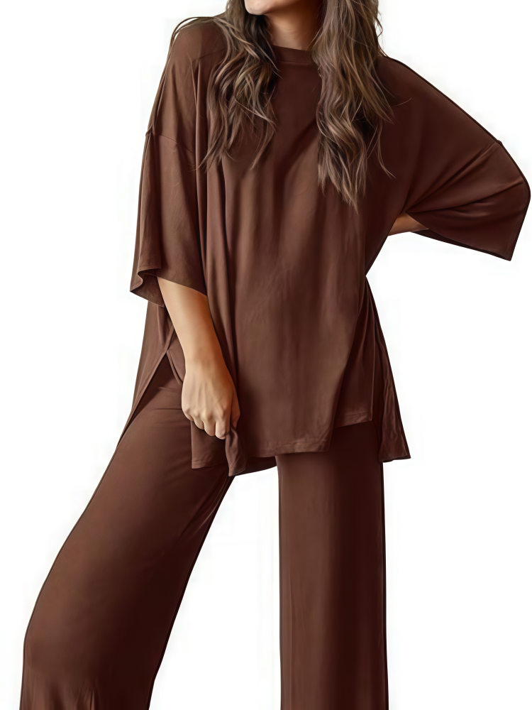 Oversized Split-Side Loungewear Set