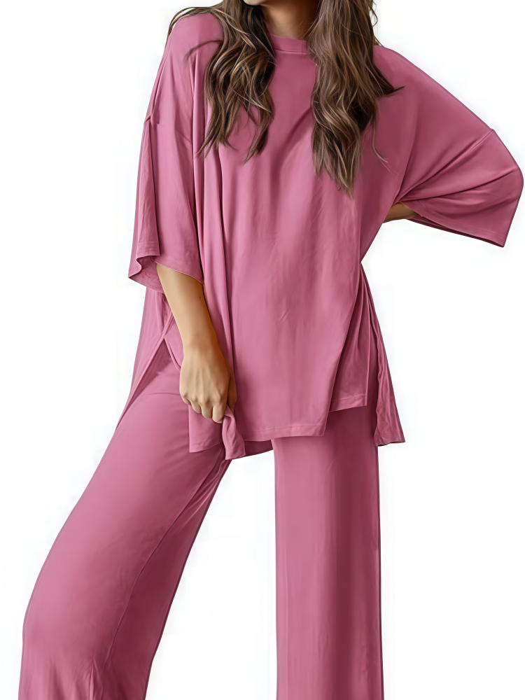 Oversized Split-Side Loungewear Set