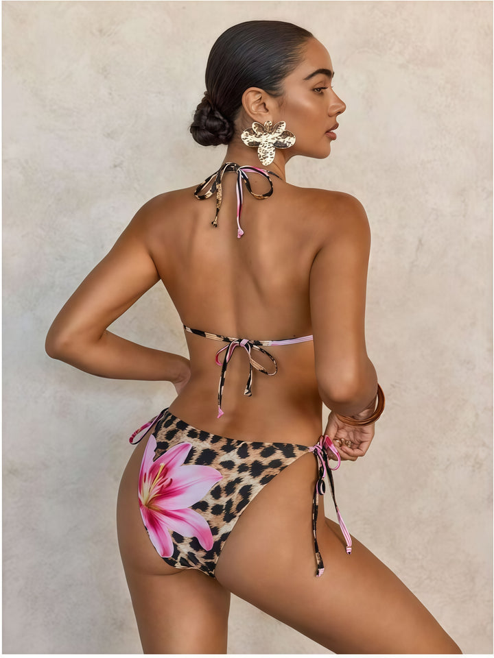 Floral Triangle Bikini Set
