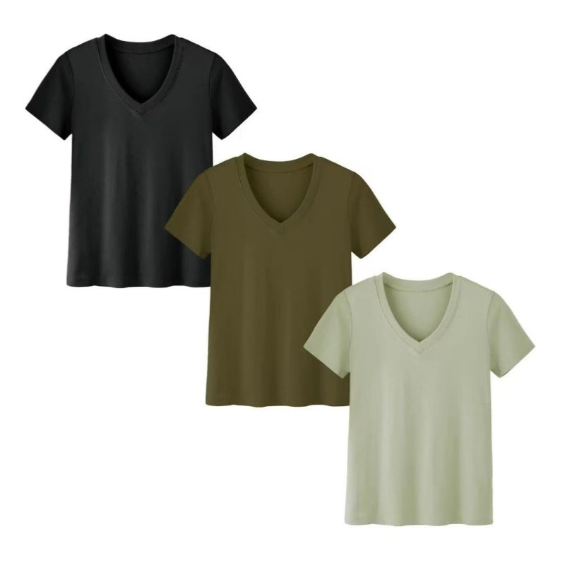 3-Pack V-Neck Short Sleeve T-Shirts