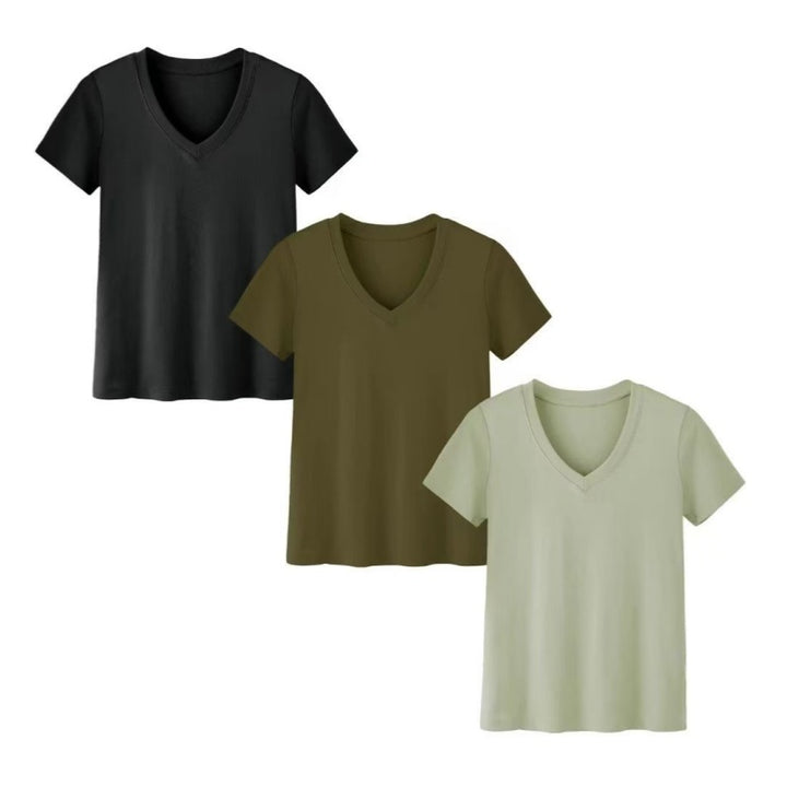 3-Pack V-Neck Short Sleeve T-Shirts