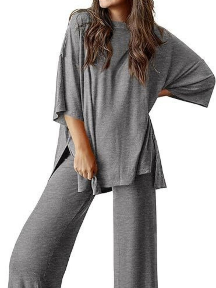 Oversized Split-Side Loungewear Set