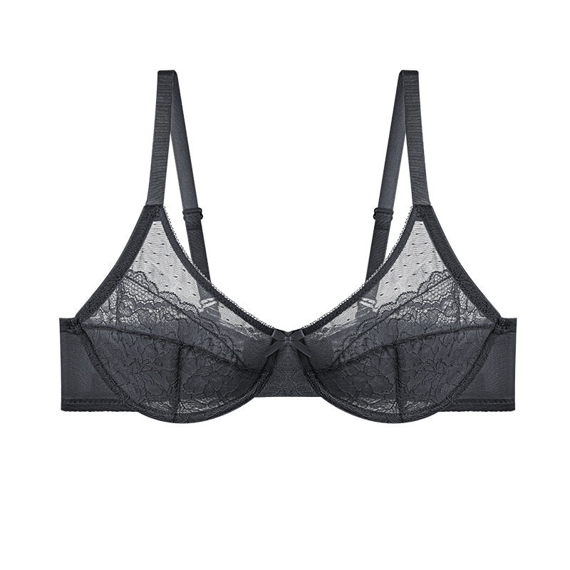 Sheer Lace Underwire Bra
