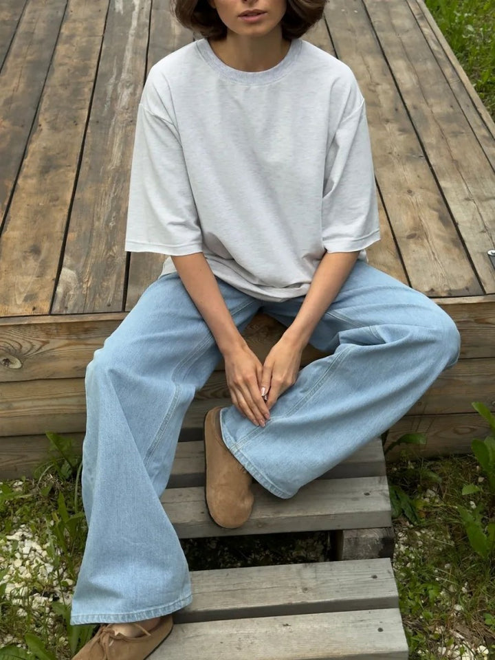 Oversized Half Sleeve Cotton T-Shirt