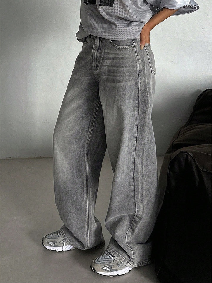 High Waisted Baggy Wide Leg Jeans