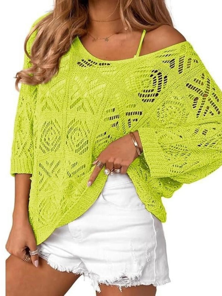 3/4 Sleeve Loose Fit Cover-Up