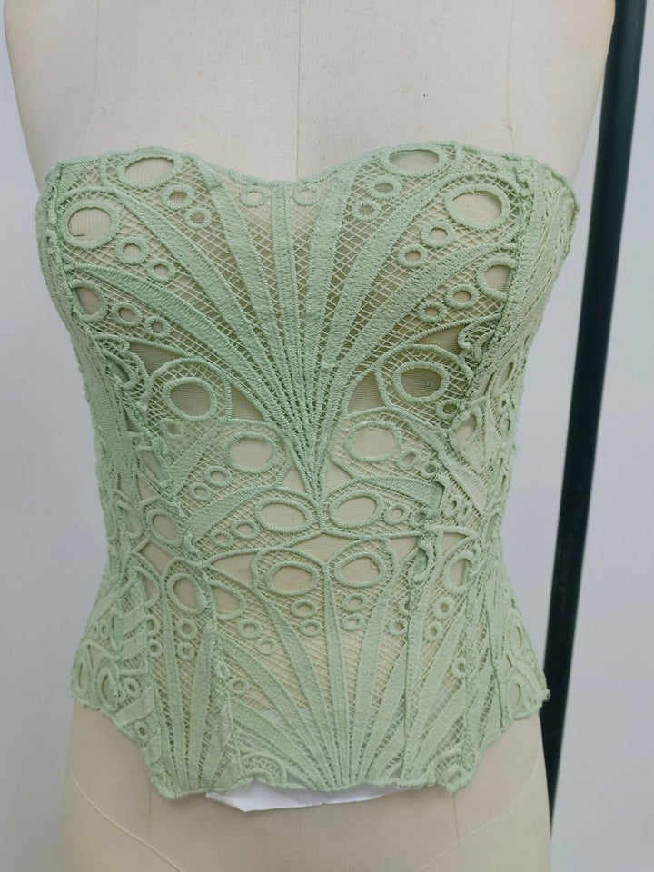Lace Strapless Corset Top