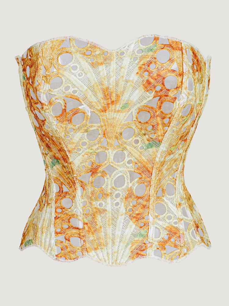 Lace Strapless Corset Top
