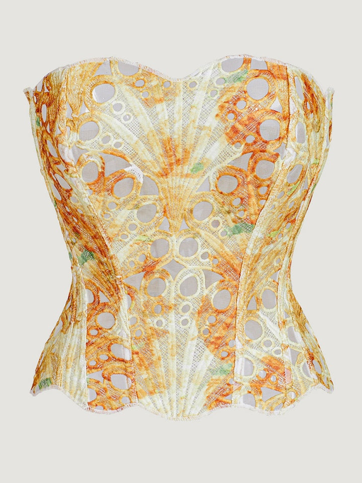 Lace Strapless Corset Top