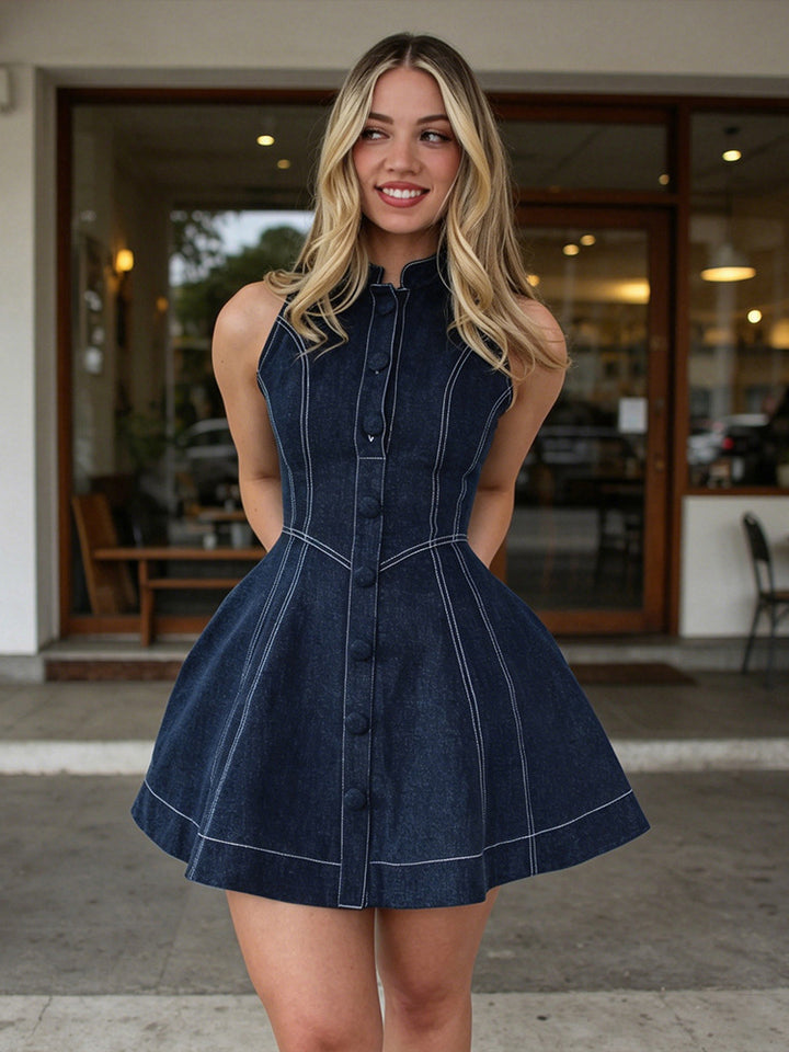 Vintage Princess Washed Denim Mini Dress
