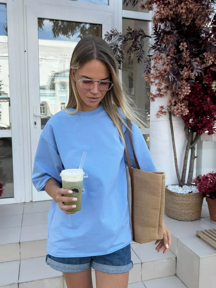 Oversized Half Sleeve Cotton T-Shirt