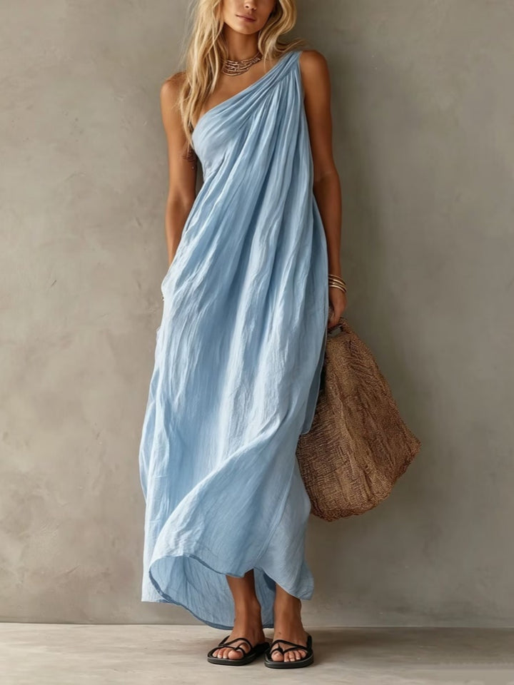 Asymmetrical One-Shoulder Maxi Dress