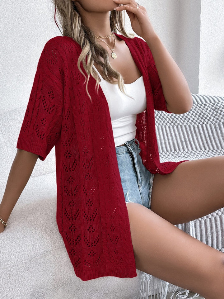 Openwork Knit Cardigan