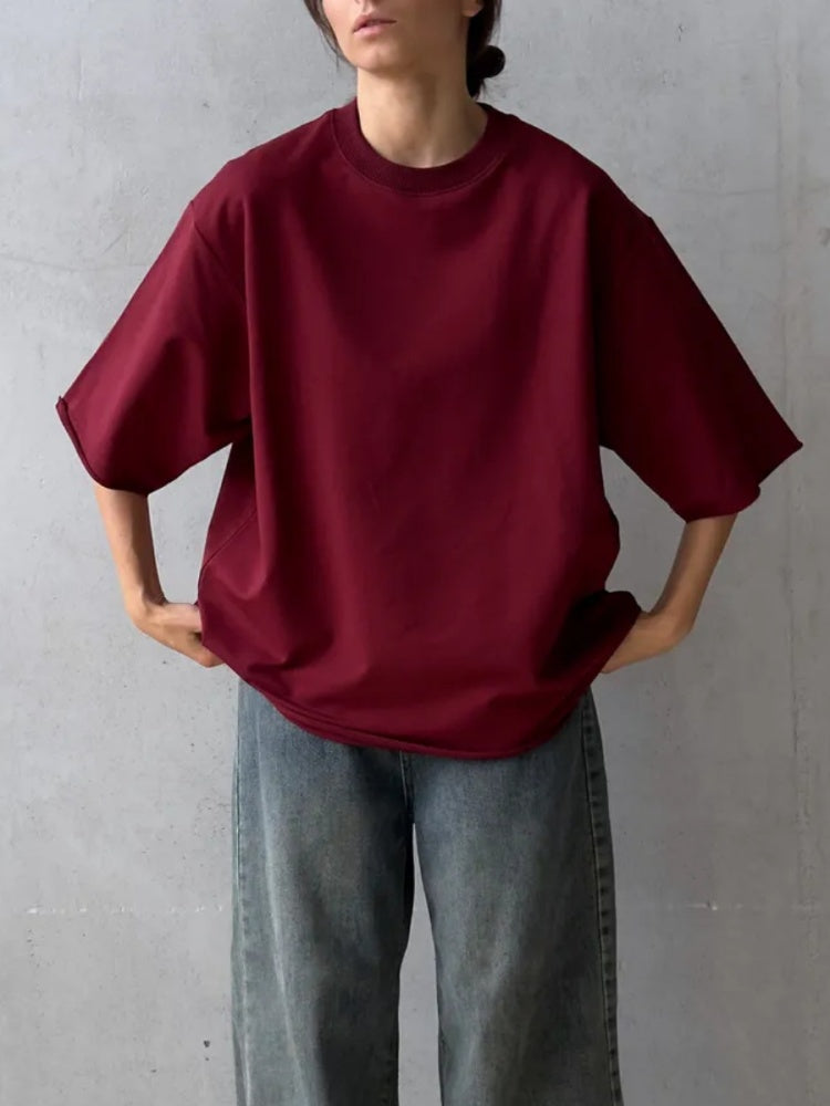 Oversized Half Sleeve Cotton T-Shirt