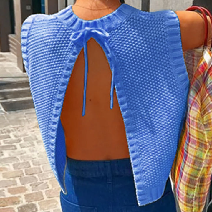 Open Back Knit Tank Top
