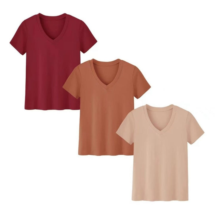 3-Pack V-Neck Short Sleeve T-Shirts