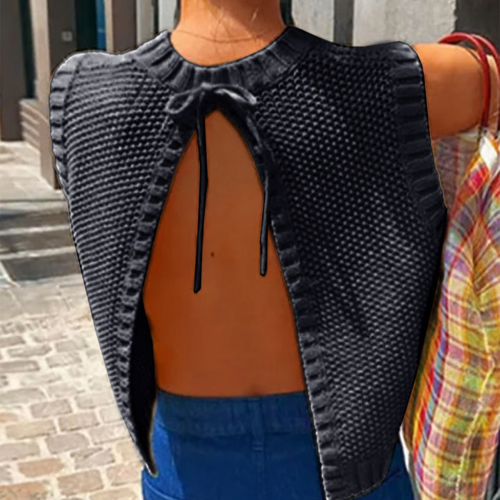 Open Back Knit Tank Top